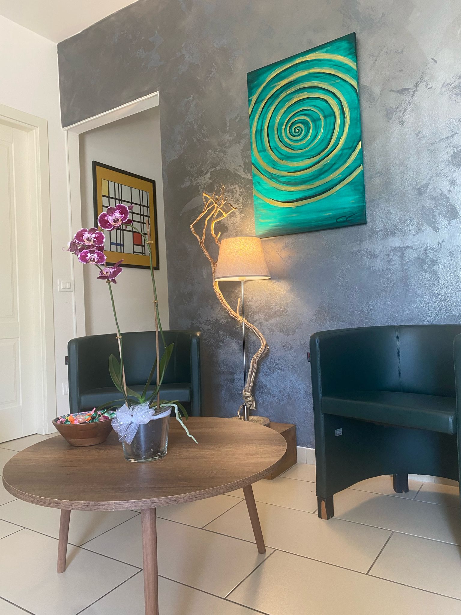 Interno, soggiorno con terrazza